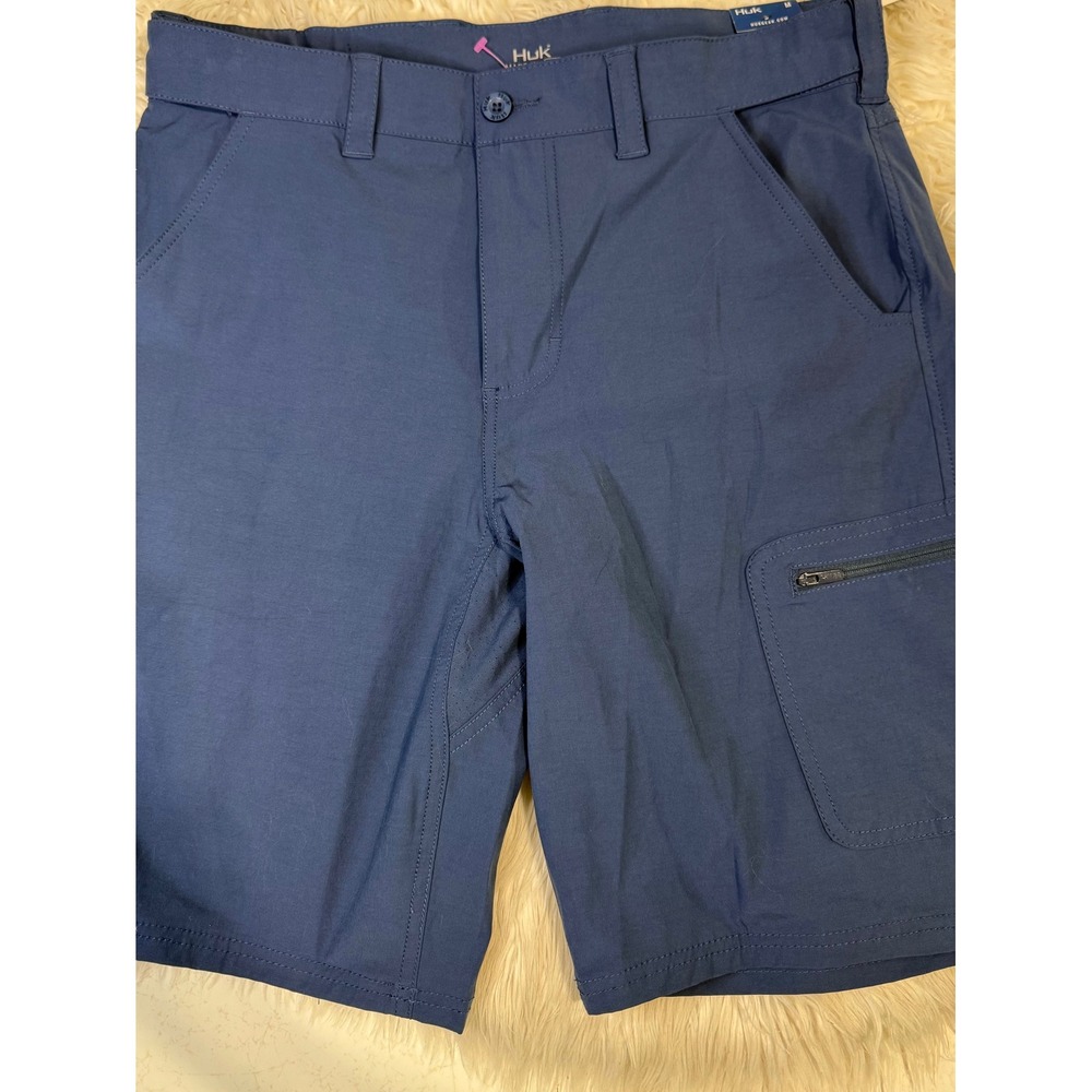 Huk NXTLVL 10.5 Inch Fishing Shorts Mens Medium Blue H2000171 NWT